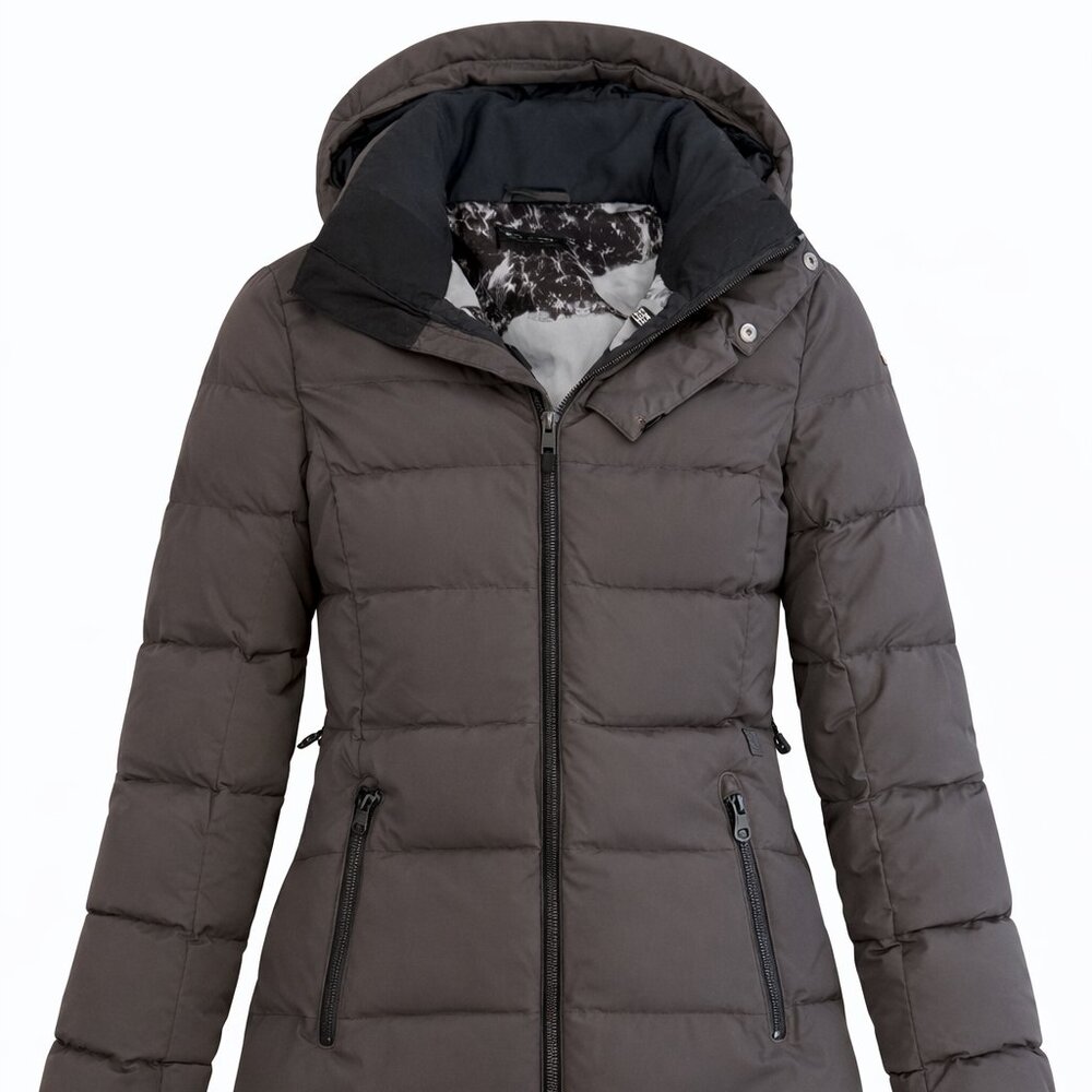 Volcom Lifted Down Jacket Women's Long EQS Dark Gray - Size XS